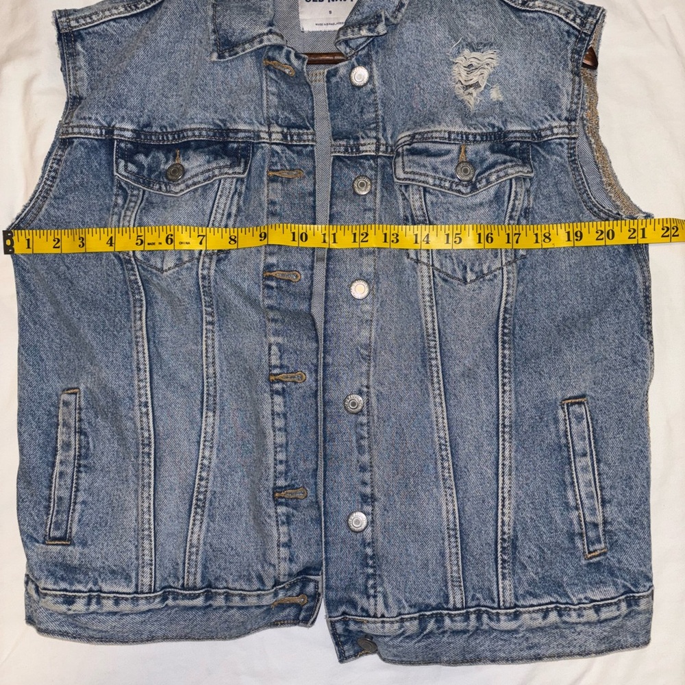 Old Navy Blue Denim Y2K  Cool Girl Vest - Picture 5 of 6
